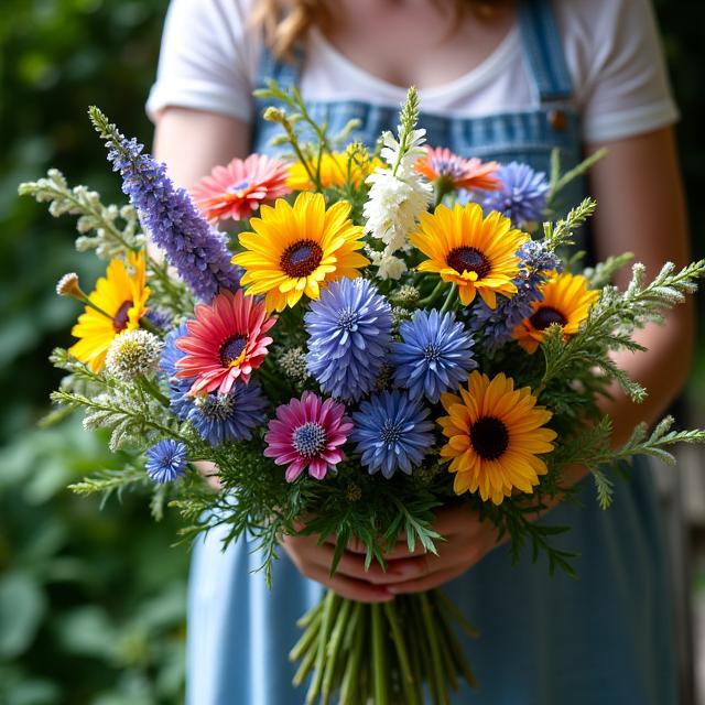 Bouquet di fiori di campo colorati.